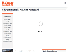 Tablet Screenshot of kalmarpantbank.se